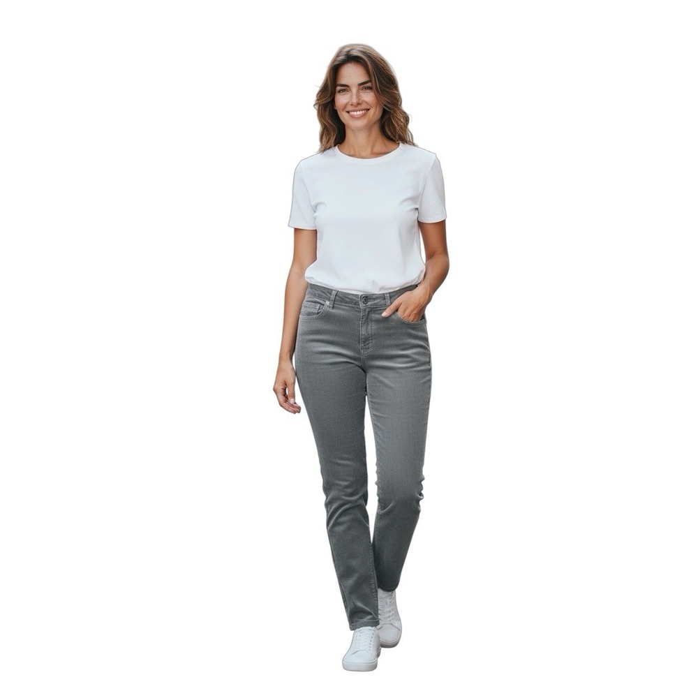 Eileen Fisher Velvetten Stretch‎  Straight Leg Pants Grey Size XL